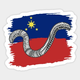 Philippine Flag Tribal line Art / Baybayin word YA Sticker